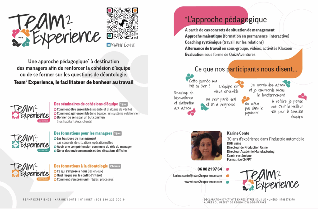 Formation management coaching nouveaux managers cohésion